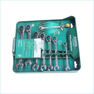 SATA/世达 加长型锁定活头快扳组套 SATA-09043 7件 10-19mm托盘盒 1套