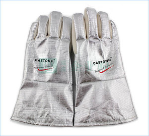 CASTONG/卡司頓 YARR系列500℃鋁箔耐高溫手套（耐磨型） YARR15-34 均碼(M) 長34cm 1副