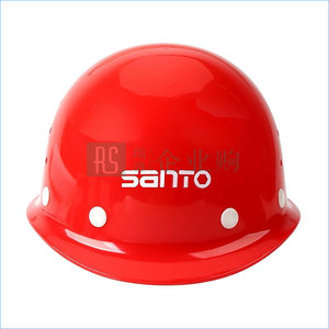 SANTO/賽拓 盔式透氣安全帽 2002 紅色 織物帽襯 含下頜帶 1頂