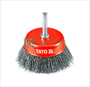 YATO/易爾拓 帶桿碗型曲絲鋼絲輪 YT-47511 φ100mm 桿6mm 1個