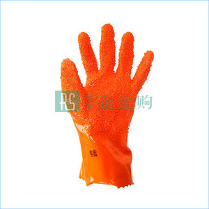 CHUNLEI/春蕾 橙色PVC止滑浸膠手套 868 XL 27cm 1雙