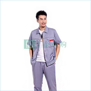 AIWIN Avada400短袖工服 10092-M  浅灰 40%涤60%棉 1套