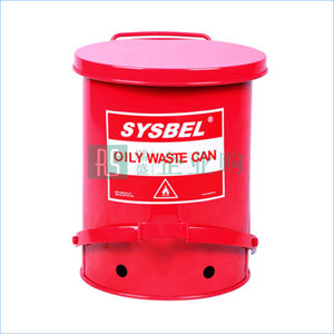 SYSBEL/西斯貝爾 油漬廢棄物防火垃圾桶 WA8109700 紅色 21Gal/79.3L 1個